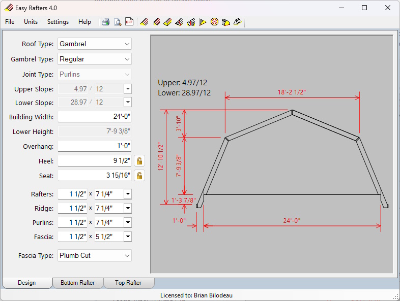 Gambrel Roof Drawing